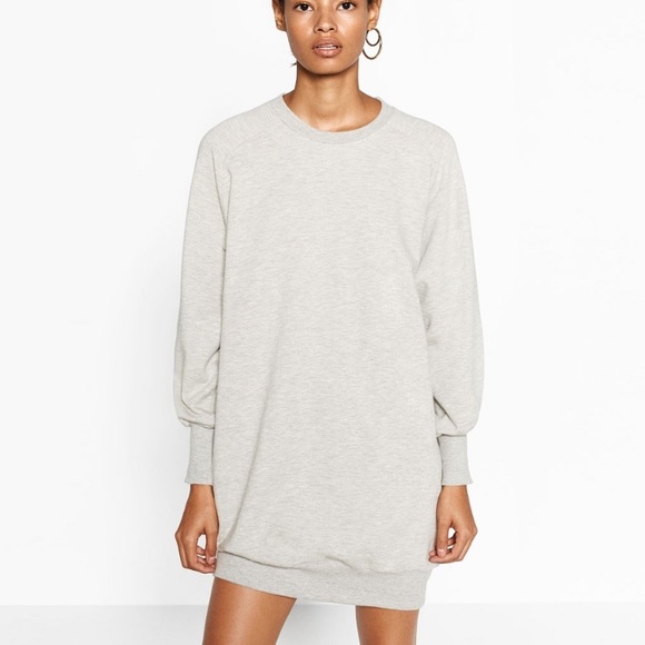 Zara | Dresses | Zara Oversized Grey Sweatshirt Dress | Poshmark